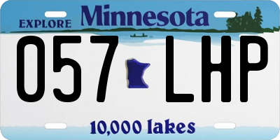 MN license plate 057LHP