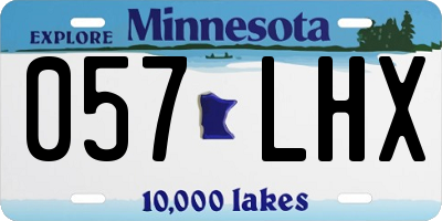 MN license plate 057LHX