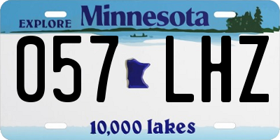 MN license plate 057LHZ