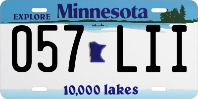 MN license plate 057LII