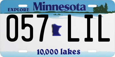 MN license plate 057LIL