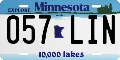 MN license plate 057LIN