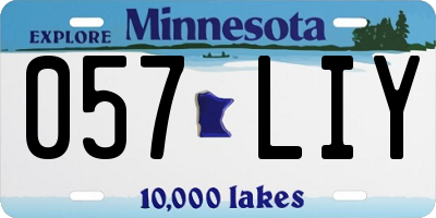 MN license plate 057LIY