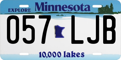 MN license plate 057LJB