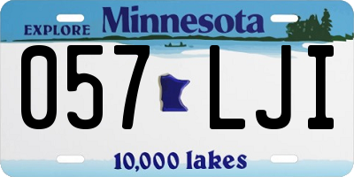 MN license plate 057LJI