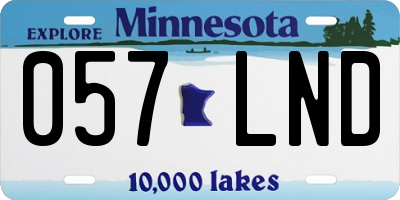 MN license plate 057LND