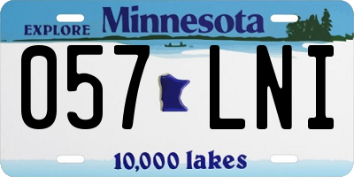 MN license plate 057LNI