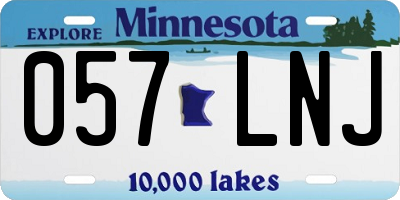 MN license plate 057LNJ