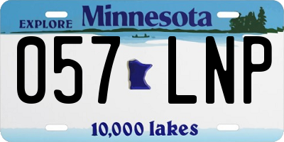 MN license plate 057LNP