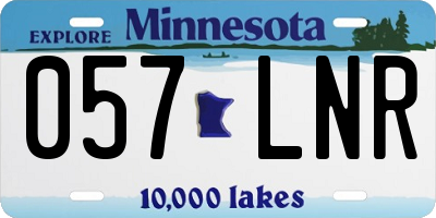 MN license plate 057LNR