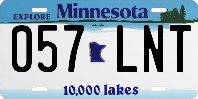 MN license plate 057LNT