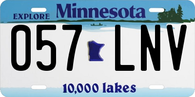 MN license plate 057LNV