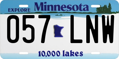MN license plate 057LNW