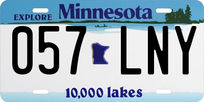MN license plate 057LNY