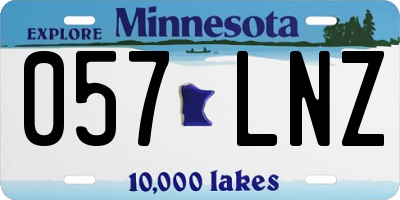 MN license plate 057LNZ