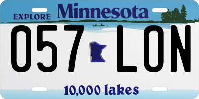 MN license plate 057LON