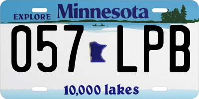 MN license plate 057LPB