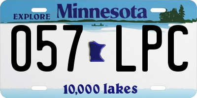 MN license plate 057LPC