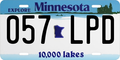 MN license plate 057LPD