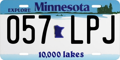 MN license plate 057LPJ