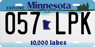 MN license plate 057LPK