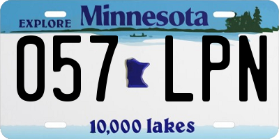 MN license plate 057LPN