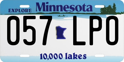 MN license plate 057LPO