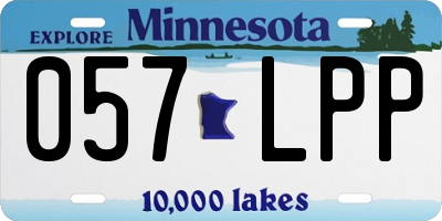 MN license plate 057LPP