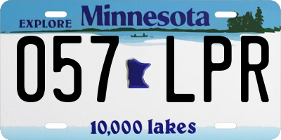 MN license plate 057LPR