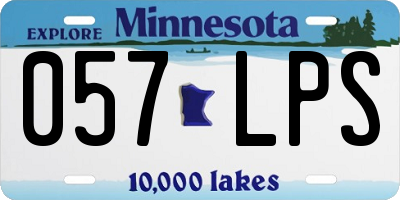 MN license plate 057LPS