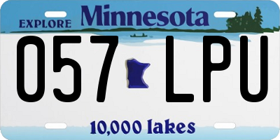 MN license plate 057LPU