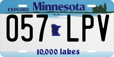 MN license plate 057LPV
