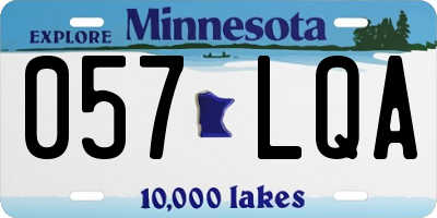 MN license plate 057LQA