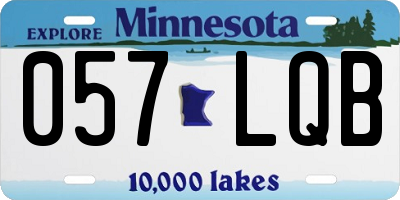 MN license plate 057LQB