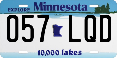 MN license plate 057LQD