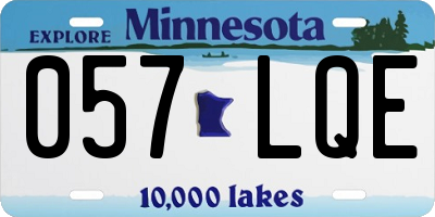 MN license plate 057LQE