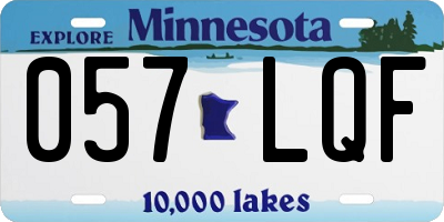 MN license plate 057LQF