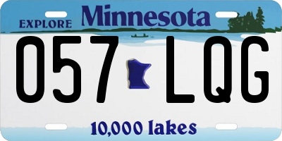 MN license plate 057LQG