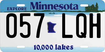 MN license plate 057LQH