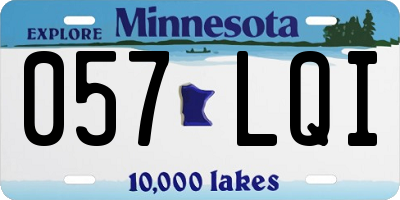 MN license plate 057LQI