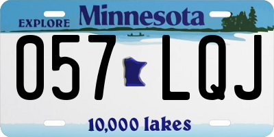 MN license plate 057LQJ