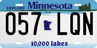 MN license plate 057LQN