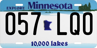 MN license plate 057LQO