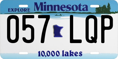MN license plate 057LQP