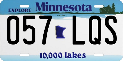 MN license plate 057LQS