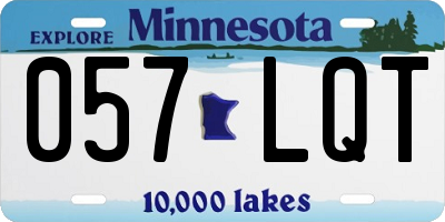 MN license plate 057LQT