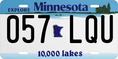 MN license plate 057LQU