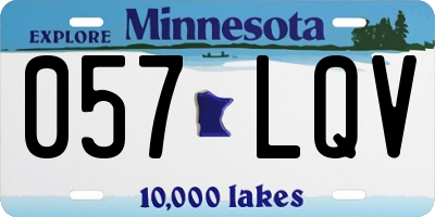 MN license plate 057LQV