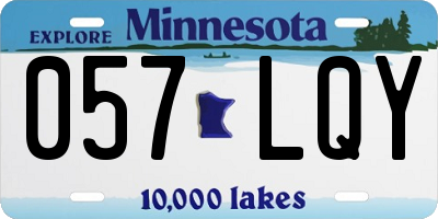MN license plate 057LQY