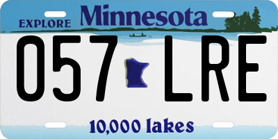 MN license plate 057LRE